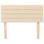 Cabecero de tela color crema 100x5x78/88 cm de vidaXL, Cabeceros y pies de cama - Ref: Foro24-346135, Precio: 43,64 €, Descue...