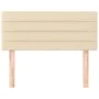 Kopfteil aus cremefarbenem Stoff, 100 x 5 x 78/88 cm von vidaXL, Kopf- und Fußteile - Ref: Foro24-346135, Preis: 42,31 €, Rab...
