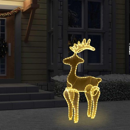 Reno de Navidad con malla 306 LED 60x24x89 cm en Decoración Festiva y Estacional | Comprar online en Foru.es