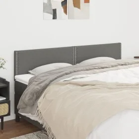Headboards 2 units of dark gray fabric 80x5x78/88 cm by vidaXL, Headboards and footboards - Ref: Foro24-345945, Price: 41,61 ...