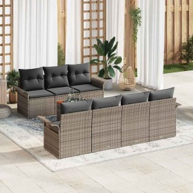 Conjunto de sofás de jardín 8 pcs Gris ratán sintético en Sofás de exterior | Comprar online en Foru.es