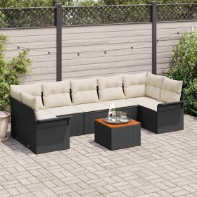 Conjunto de sofás de jardín 8 pcs Negro ratán sintético en Sofás de exterior | Comprar online en Foru.es