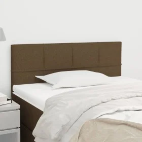 Dark brown fabric headboard 100x5x78/88 cm by vidaXL, Headboards and footboards - Ref: Foro24-346035, Price: 45,79 €, Discoun...