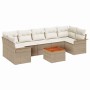 Conjunto de sofás de jardín 8 pcs Beige ratán sintético en Sofás de exterior | Comprar online en Foru.es