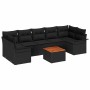Conjunto de sofás de jardín 8 pcs Negro ratán sintético en Sofás de exterior | Comprar online en Foru.es