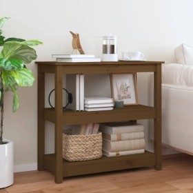 Mesa consola de madera maciza de pino marrón miel 80x40x74 cm de vidaXL, Mesas auxiliares - Ref: Foro24-821672, Precio: 92,65...