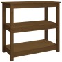 Mesa consola de madera maciza de pino marrón miel 80x40x74 cm de vidaXL, Mesas auxiliares - Ref: Foro24-821672, Precio: 92,65...