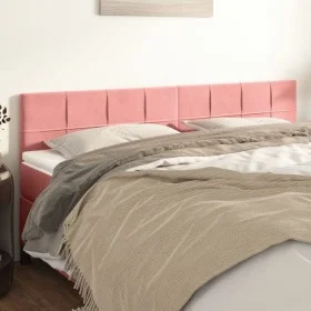Headboards 2 units of pink velvet 90x5x78/88 cm by vidaXL, Headboards and footboards - Ref: Foro24-346087, Price: 56,43 €, Di...