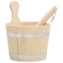 Set de cubeta y cucharón para sauna madera maciza de pino de vidaXL, Accesorios de sauna - Ref: Foro24-51692, Precio: 51,51 €...