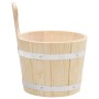 Set de cubeta y cucharón para sauna madera maciza de pino de vidaXL, Accesorios de sauna - Ref: Foro24-51692, Precio: 51,51 €...