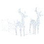 Decoración navideña renos y trineo acrílico 160 LEDs 130 cm en Decoración Festiva y Estacional | Comprar online en Foru.es