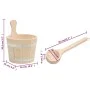 Set de cubeta y cucharón para sauna madera maciza de pino de vidaXL, Accesorios de sauna - Ref: Foro24-51692, Precio: 50,44 €...