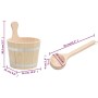Set de cubeta y cucharón para sauna madera maciza de pino de vidaXL, Accesorios de sauna - Ref: Foro24-51692, Precio: 51,51 €...