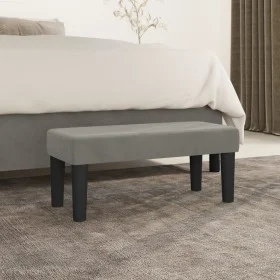 Light gray velvet bench 70x30x30 cm by vidaXL, Banks - Ref: Foro24-346638, Price: 37,57 €, Discount: %
