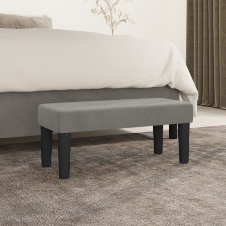 Banco de terciopelo gris claro 70x30x30 cm de vidaXL, Bancos - Ref: Foro24-346638, Precio: 39,22 €, Descuento: %