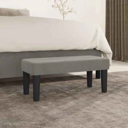 Banco de terciopelo gris claro 70x30x30 cm de vidaXL, Bancos - Ref: Foro24-346638, Precio: 37,57 €, Descuento: %