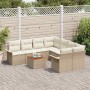 Conjunto de sofás de jardín 9 pcs Beige ratán sintético en Sofás de exterior | Comprar online en Foru.es