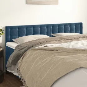 Kopfteile 2 Einheiten aus dunkelblauem Samt 90x5x78/88 cm von vidaXL, Kopf- und Fußteile - Ref: Foro24-346514, Preis: 83,07 €...