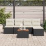 Conjunto de sofás de jardín 6 pcs Negro ratán sintético en Sofás de exterior | Comprar online en Foru.es