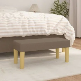 Banco de tela gris taupe 70x30x30 cm de vidaXL, Bancos - Ref: Foro24-346628, Precio: 39,99 €, Descuento: %