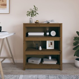 Estantería madera maciza de pino marrón miel 80x35x97 cm de vidaXL, Librerías y estanterías - Ref: Foro24-821682, Precio: 114...