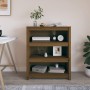 Estantería madera maciza de pino marrón miel 80x35x97 cm de vidaXL, Librerías y estanterías - Ref: Foro24-821682, Precio: 114...