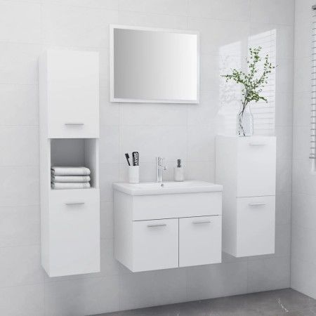 Juego de muebles de baño madera de ingeniería blanco de vidaXL, Muebles de baño - Ref: Foro24-3071090, Precio: 269,91 €, Desc...