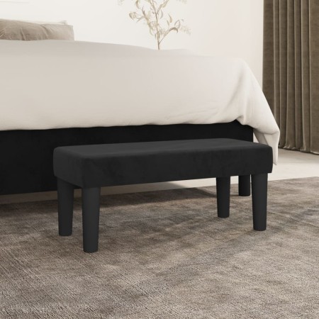 Banco de terciopelo negro 70x30x30 cm de vidaXL, Bancos - Ref: Foro24-346640, Precio: 45,76 €, Descuento: %