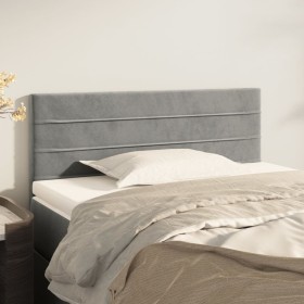 Cabecero de terciopelo gris claro 100x5x78/88 cm de vidaXL, Cabeceros y pies de cama - Ref: Foro24-346138, Precio: 33,07 €, D...