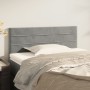 Cabecero de terciopelo gris claro 100x5x78/88 cm de vidaXL, Cabeceros y pies de cama - Ref: Foro24-346138, Precio: 33,07 €, D...
