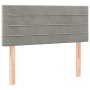 Cabecero de terciopelo gris claro 100x5x78/88 cm de vidaXL, Cabeceros y pies de cama - Ref: Foro24-346138, Precio: 33,07 €, D...