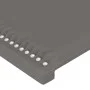 Gray synthetic leather headboard 90x5x78/88 cm by vidaXL, Headboards and footboards - Ref: Foro24-345896, Price: 29,98 €, Dis...