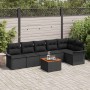 Conjunto de sofá de jardín 7 pcs Negro Poliratán en Sofás de exterior | Comprar online en Foru.es