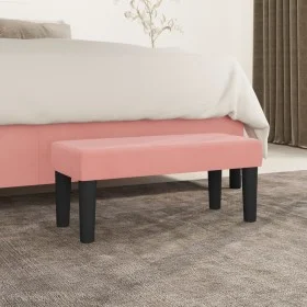 Banco de terciopelo rosa 70x30x30 cm de vidaXL, Bancos - Ref: Foro24-346643, Precio: 37,30 €, Descuento: %
