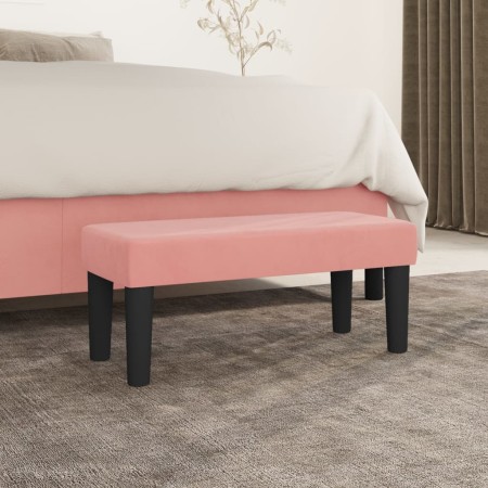 Banco de terciopelo rosa 70x30x30 cm de vidaXL, Bancos - Ref: Foro24-346643, Precio: 37,74 €, Descuento: %