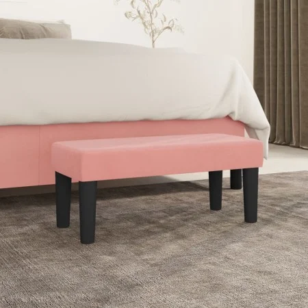 Banco de terciopelo rosa 70x30x30 cm de vidaXL, Bancos - Ref: Foro24-346643, Precio: 37,30 €, Descuento: %