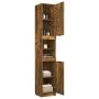 Armario de baño madera ingeniería roble ahumado 32x34x188,5 cm de vidaXL, Taquillas y armarios de almacenamiento - Ref: Foro2...