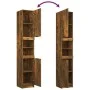 Armario de baño madera ingeniería roble ahumado 32x34x188,5 cm de vidaXL, Taquillas y armarios de almacenamiento - Ref: Foro2...