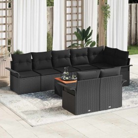 Conjunto de sofás de jardín 9 pcs Negro ratán sintético en Sofás de exterior | Comprar online en Foru.es