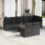 Conjunto de sofás de jardín 9 pcs Negro ratán sintético en Sofás de exterior | Comprar online en Foru.es