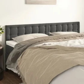 Kopfteile 2 Einheiten aus dunkelgrauem Samt 100x5x78/88 cm von vidaXL, Kopf- und Fußteile - Ref: Foro24-346531, Preis: 52,72 ...