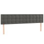 Cabeceros 2 unidades de terciopelo gris oscuro 100x5x78/88 cm de vidaXL, Cabeceros y pies de cama - Ref: Foro24-346531, Preci...