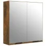 Armario de baño con espejo color roble ahumado 64x20x67 cm de vidaXL, Tocadores de baño - Ref: Foro24-817066, Precio: 74,56 €...