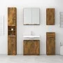 Armario de baño con espejo color roble ahumado 64x20x67 cm de vidaXL, Tocadores de baño - Ref: Foro24-817066, Precio: 74,56 €...