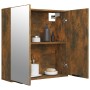 Armario de baño con espejo color roble ahumado 64x20x67 cm de vidaXL, Tocadores de baño - Ref: Foro24-817066, Precio: 75,85 €...