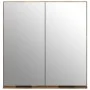 Armario de baño con espejo color roble ahumado 64x20x67 cm de vidaXL, Tocadores de baño - Ref: Foro24-817066, Precio: 74,56 €...