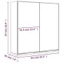 Armario de baño con espejo color roble ahumado 64x20x67 cm de vidaXL, Tocadores de baño - Ref: Foro24-817066, Precio: 74,56 €...