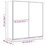 Armario de baño con espejo color roble ahumado 64x20x67 cm de vidaXL, Tocadores de baño - Ref: Foro24-817066, Precio: 75,85 €...