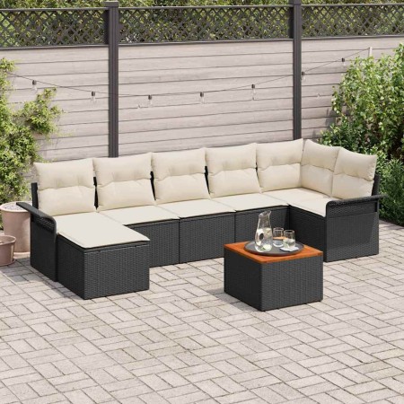 Conjunto de sofás de jardín 8 pcs Negro ratán sintético en Sofás de exterior | Comprar online en Foru.es