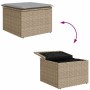 Conjunto de sofás de jardín 8 pcs Beige ratán sintético en Sofás de exterior | Comprar online en Foru.es